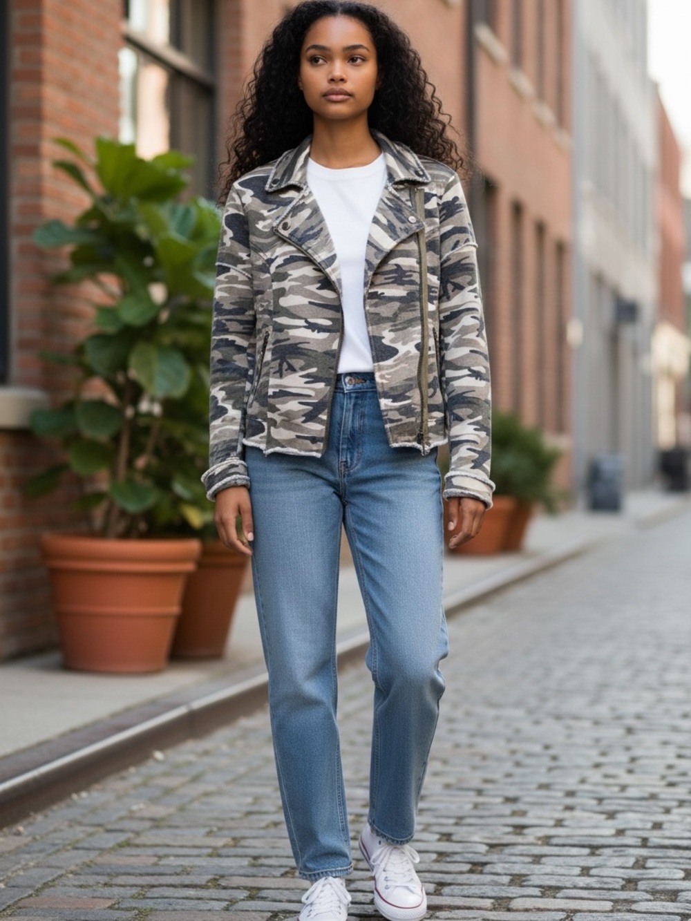 Fate Camouflage Jacket - Green and Brown Med